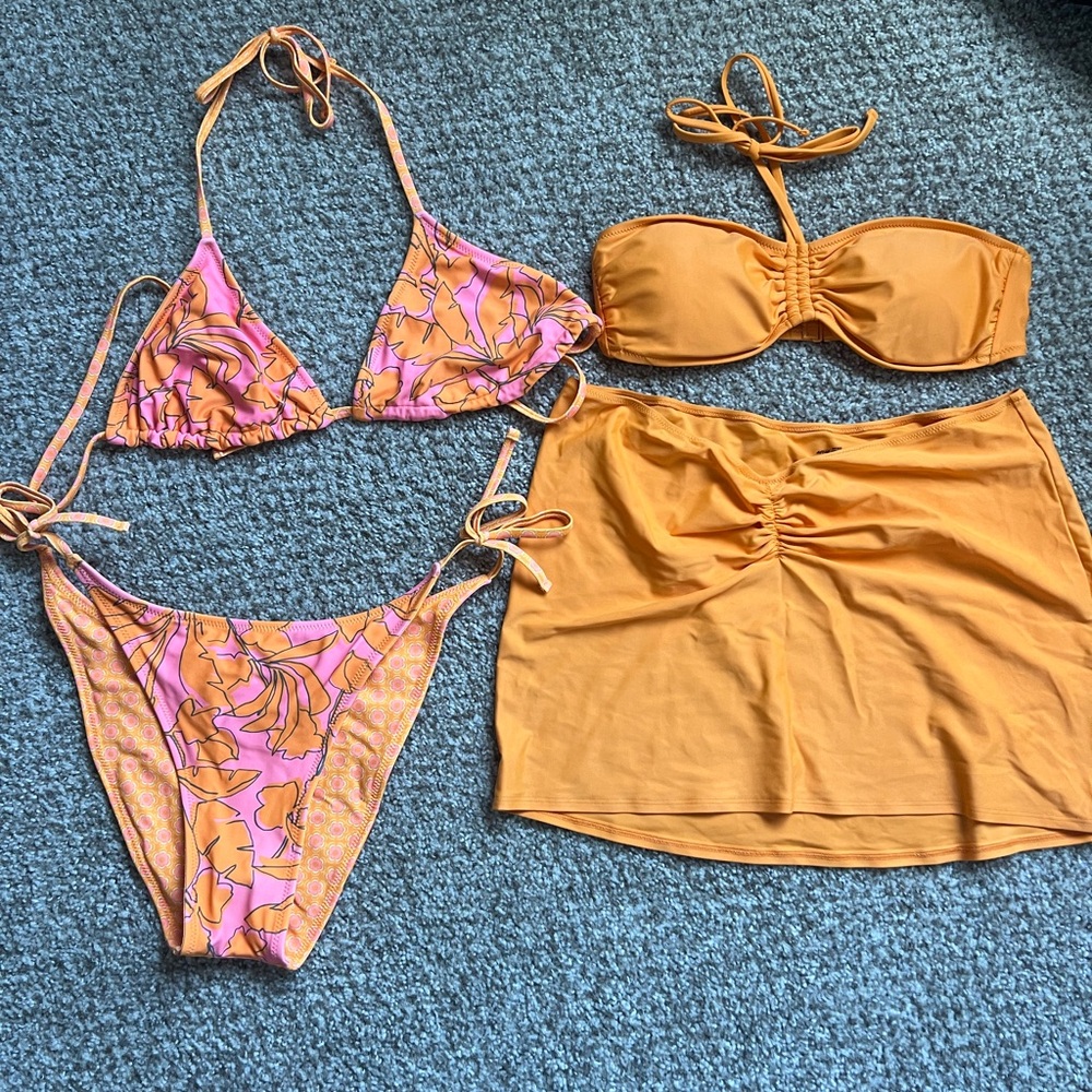Aerie and Target Orange Bikinis